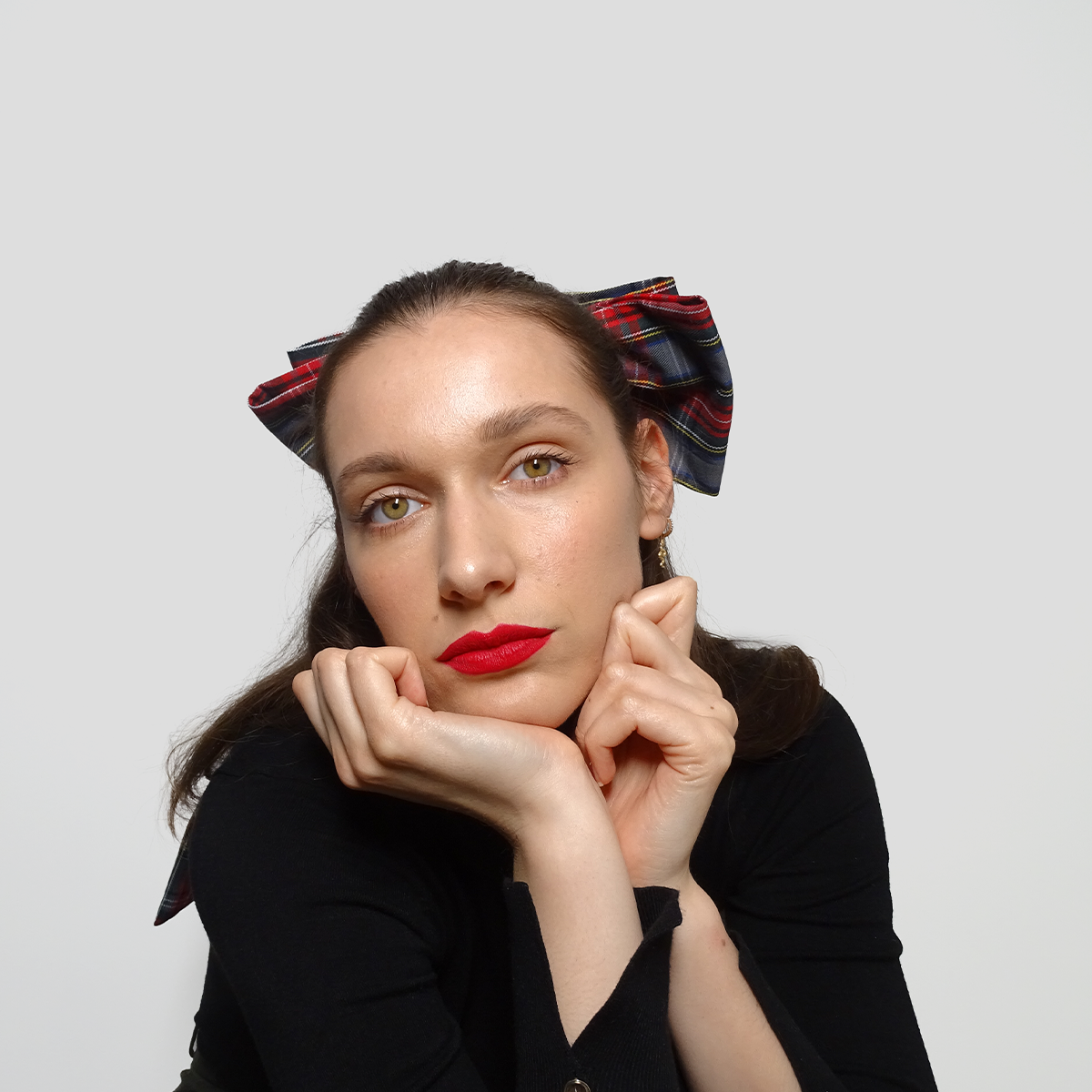 Le Nœud Bella Tartan Rouge