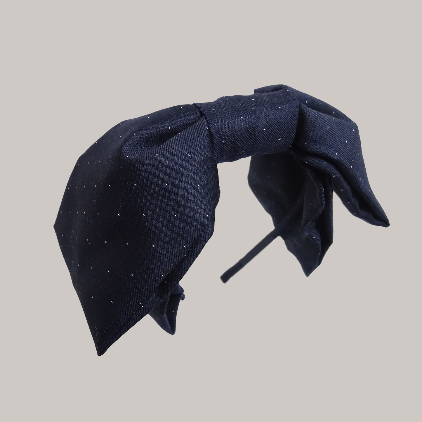 Serre tête bleu, nœud en tissu